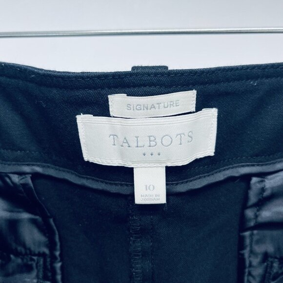 Talbots Dress Pants Sz 10 Womens Signature Cropped Wide Leg Cotton Lightweight - Picture 10 of 11